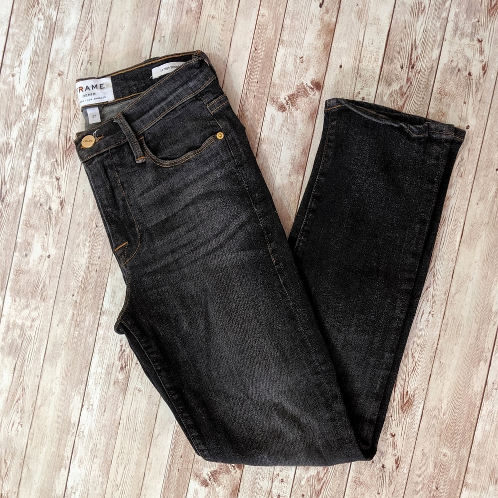 NEW Frame Denim - Straight Leg - Faded Black Jeans